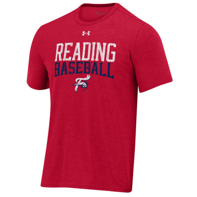 Under Armour Red "Reading Baseball" All Day Tee