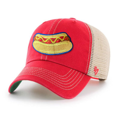 '47 Clean Up Reading Hot Dogs Red Trawler Adjustable Trucker Mesh Hat