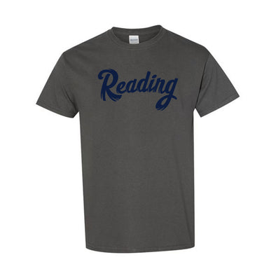 Charcoal Reading Script Tee