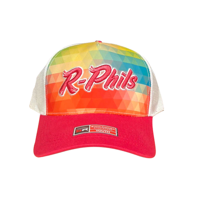 Rainbow & Hot Pink Mesh Back Hat