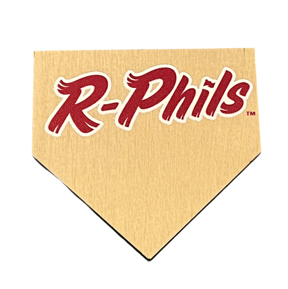 Dugout Mugs R-Phils Homeplate Wooden Coaster -4pk