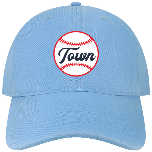 Legacy Powder Blue Baseballtown Logo EZA Adjustable Hat