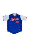 OT Sports Alec Bohm Royal Blue R-Phils Train Throwback Youth Replica Jersey