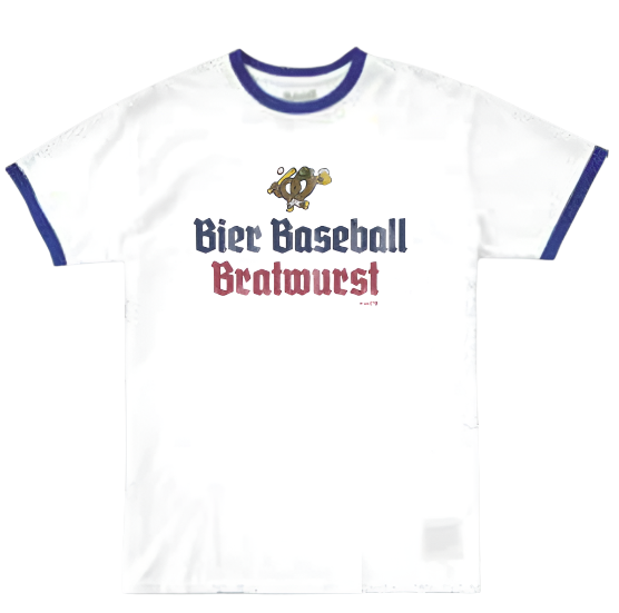 Retro Brand "Bier, Baseball, Bratwurst" Ringer Tee