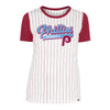 New Era Cooperstown Collection Women's Retro Phillies Pinstripe T-Shirt