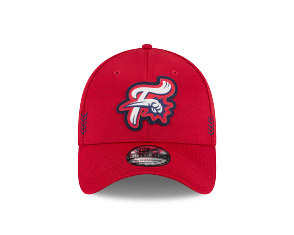 New Era 39Thirty Reading Fightin Phils Stretch Fit Clubhouse Edition Fitted Red F-Fist Hat