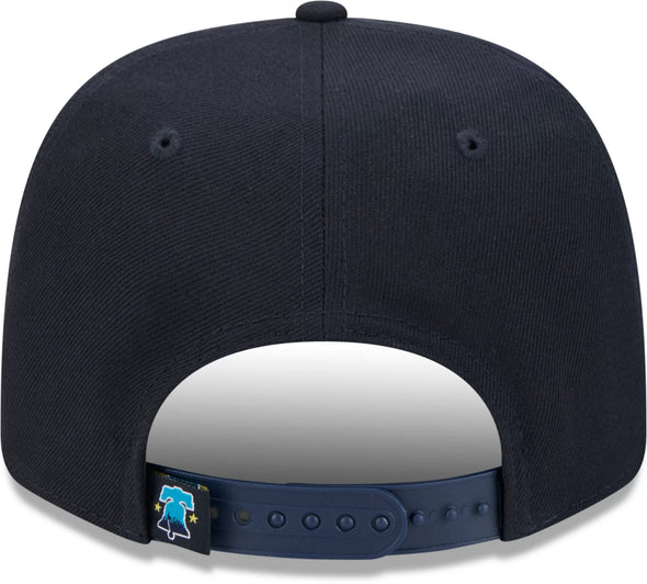 New Era Philadelphia Phillies Mens Navy Blue 2024 MLB CITY CONNECT 9Seventy Stretch-Snap Hat