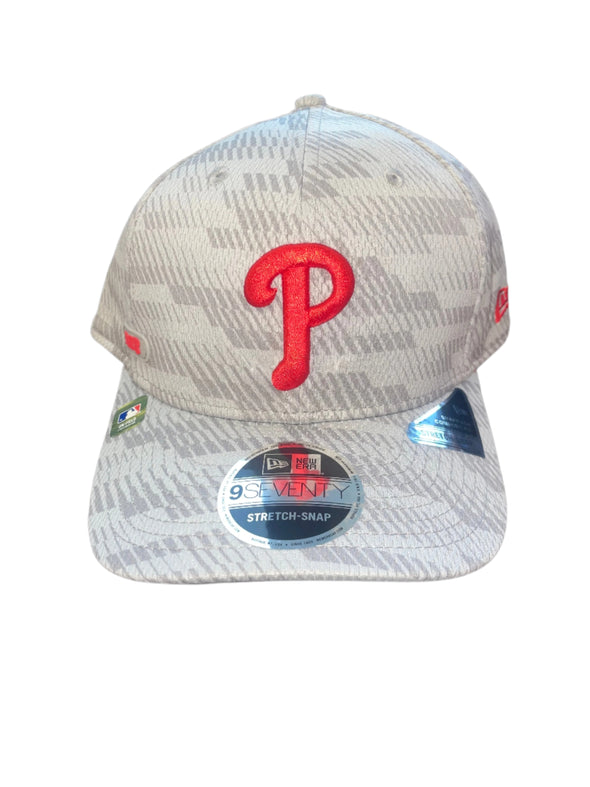 New Era 9Seventy Philadelphia Phillies Grey w/ Red P Stretch-Snap