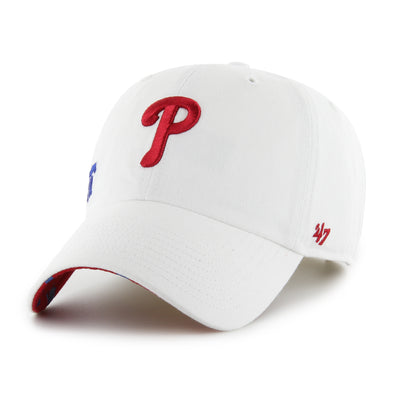 '47 Clean Up Womens Philadelphia Phillies White Confetti Icon Hat