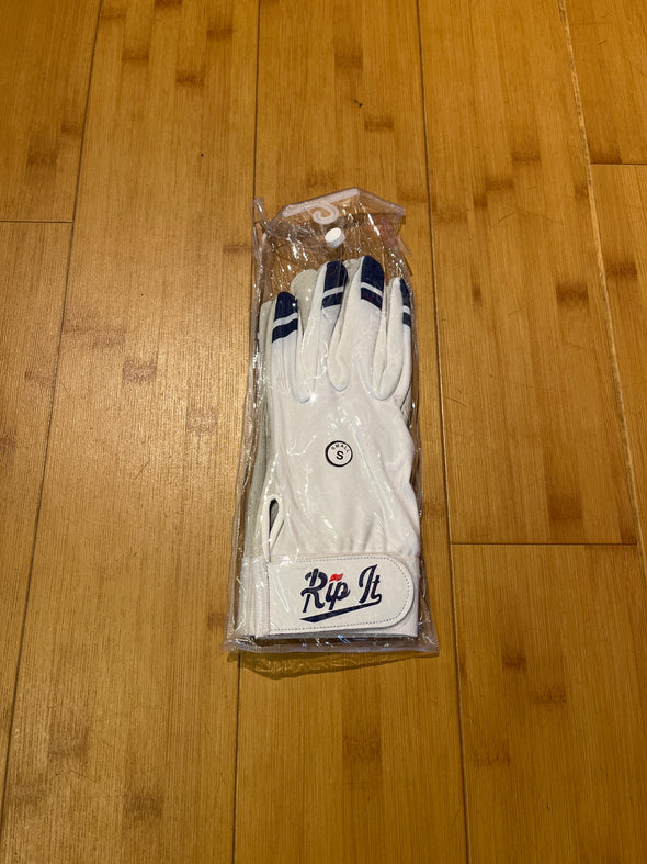 Rip It White Batting Youth Gloves