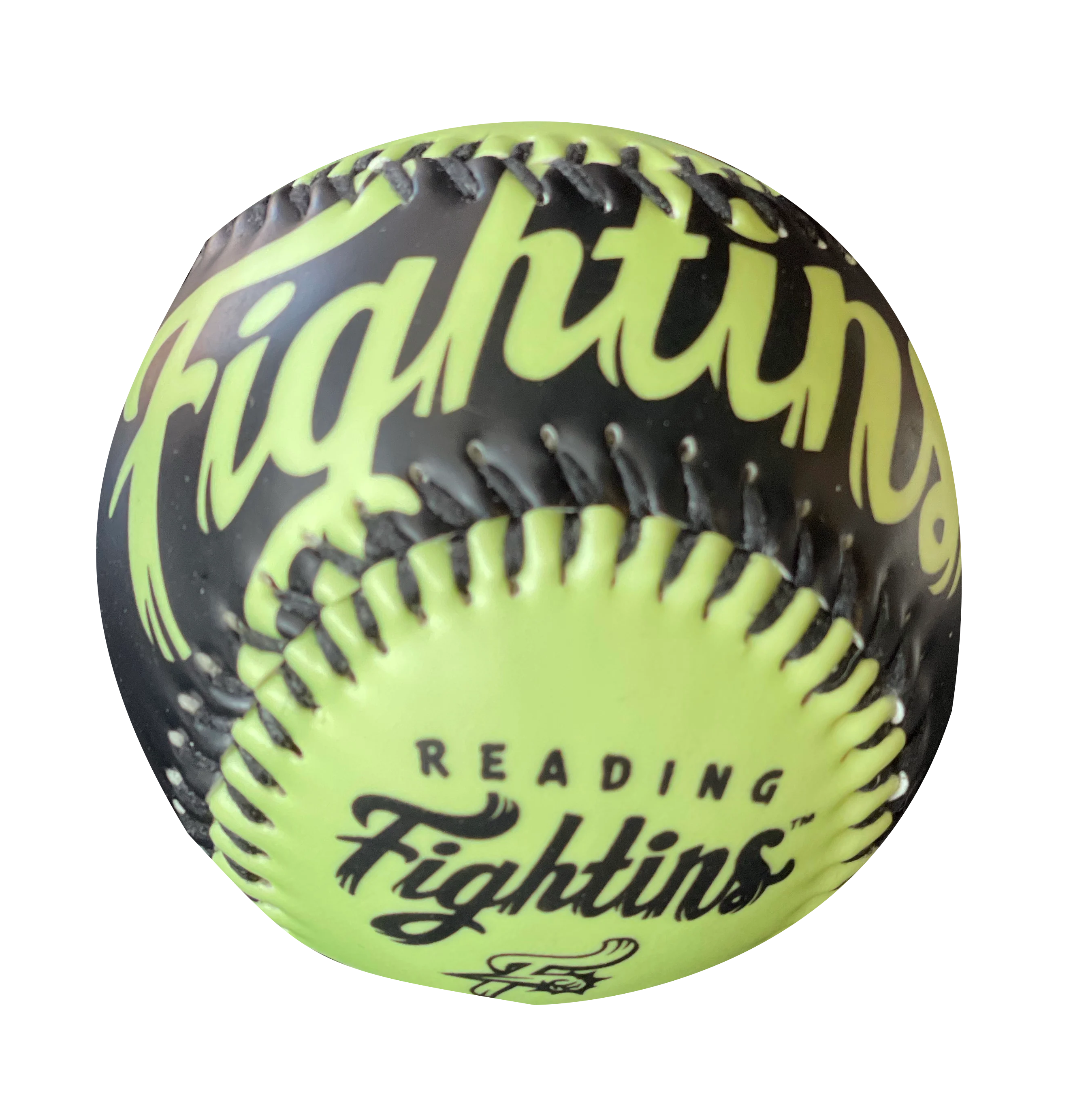 Fightins Glow in the Dark Baseball Neon Green/Black – Reading