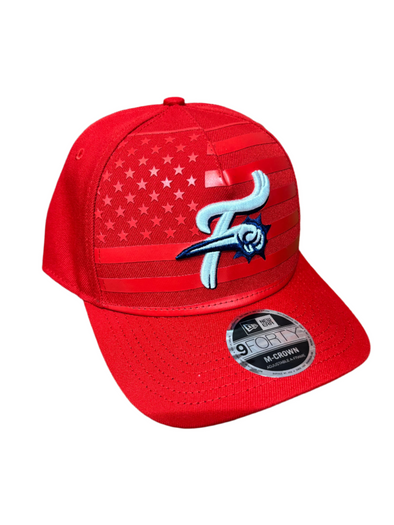 New Era M-Crown red American flag Hat