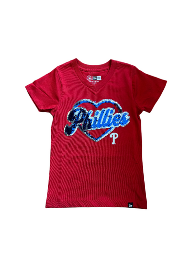 New Era Girls Philadelphia Phillies Sparkle Tee