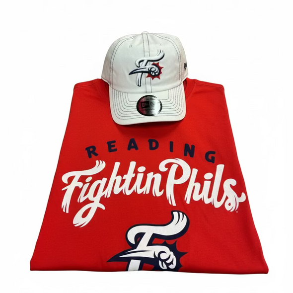 Adult Reading Fightin Phils Primary Logo and Clutch Hat Combo