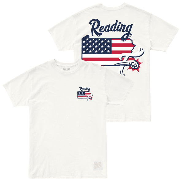 Retro Brand Off-White Stars and Stripes State Tee