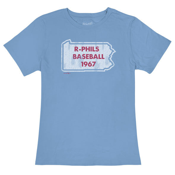 Retro Brand Women's Washed Cotton T-Shirt Columbia R-Phils State T-Shirt