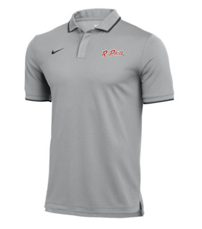 R-Phils Nike Collegiate Gray and Black Contrast Polo