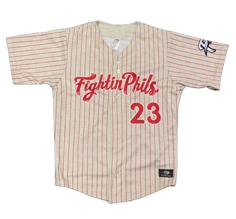 Reading Fightin Phils Home Pinstripe Alec Bohm Adult Replica Jersey –  Reading Fightin Phils Official Store