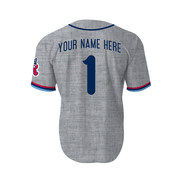 OT Sports Reading Fightin Phils Gray Road Youth Replica Jersey