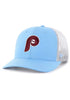 '47 Philadelphia Phillies Throwback Cooperstown Columbia Blue Trucker Hat