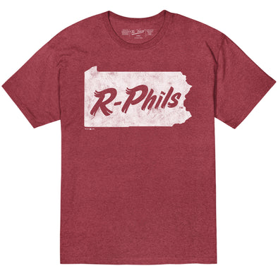 Retro Brand Red R-Phils State T-Shirt