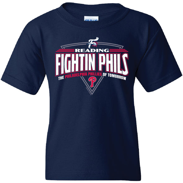 Navy youth Phillies & Fightins Affiliate Tee