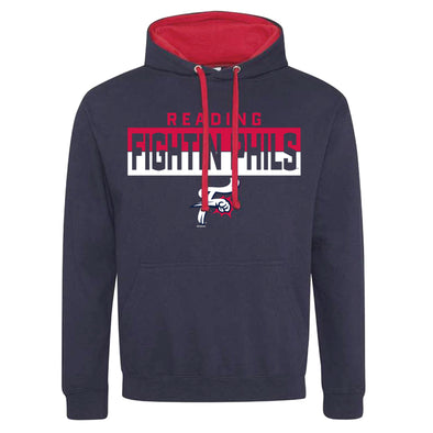 Bimmridder Reading Fightin Phils Navy and Red Contrast Downset Hooded Pullover