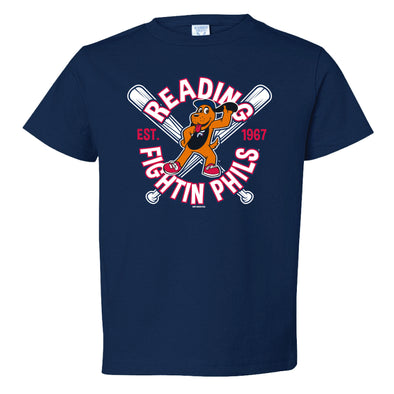 Bimmriddder Navy Blooper The Hound Dog Toddler Tee