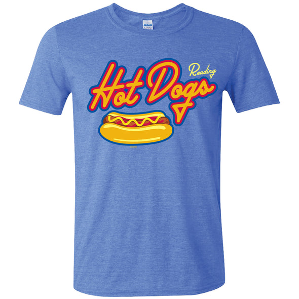 Bimmridder Adult Heather Royal Reading Hot Dog Logo Tee