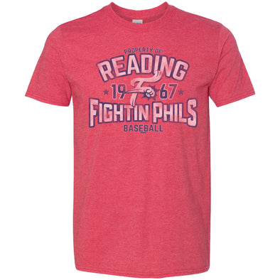 Bimmridder Heather Red Reading Fightin Phils Sigourney Adult Softstyle T-Shirt
