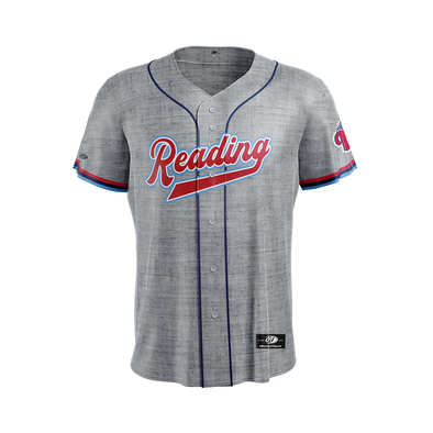 OT Sports Reading Fightin Phils Gray Road Adult Replica Jersey