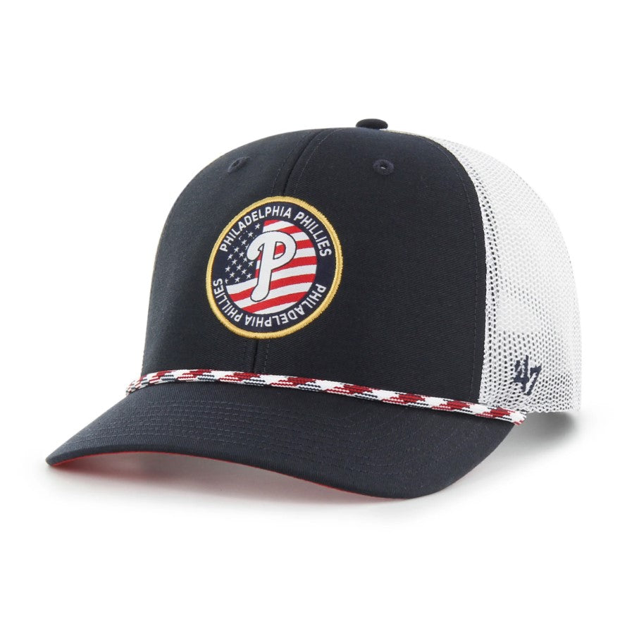 Men's '47 Navy Philadelphia Phillies Union Patch Trucker Adjustable Hat