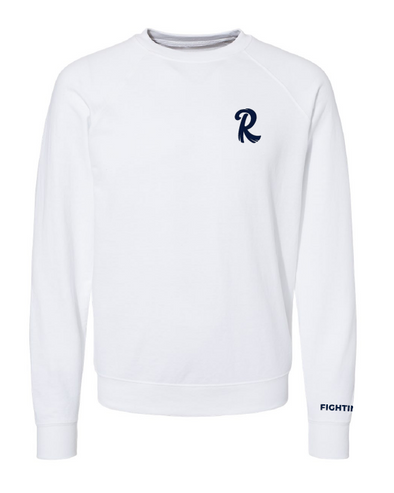 108 Stitches Reading Fightin Phils White R Logo Embroidered Crewneck Sweatshirt