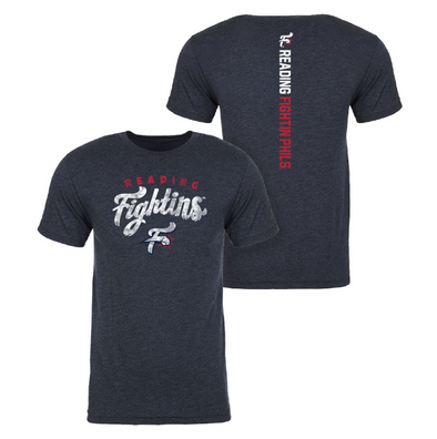 108 Stitches Reading Fightin Phils Primary Logo Navy Razorback T-Shirt