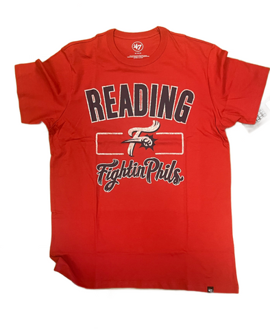 47 Brand Reading Fightin Phils Racer Red Cityside Franklin Tee Men