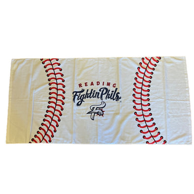 White Reading Fightin Phils Baseball Towel