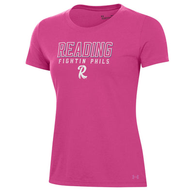 Under Armour Women's Short Sleeve Performance Alpha Pink Cotton T-Shirt
