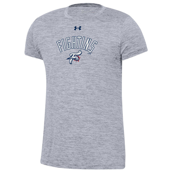 Under Armour Girls Reading Fightin Phils Grey Twist Tech Tee