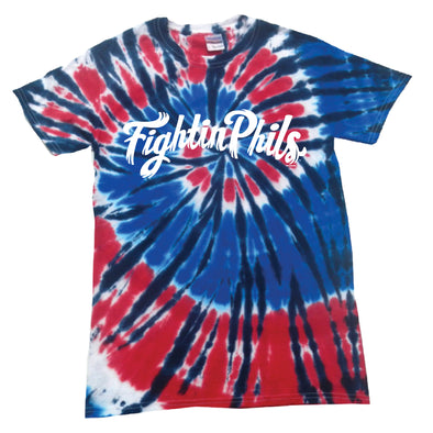Bimmridder Red/Royal Tie Dye Fightin Phils T-Shirt