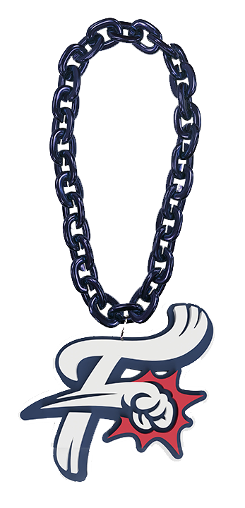 FANCHAINS Fightin Phils Navy F-Fist Chain Necklace