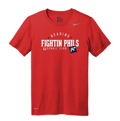 reading fightin phils baseball club red-t-shirt