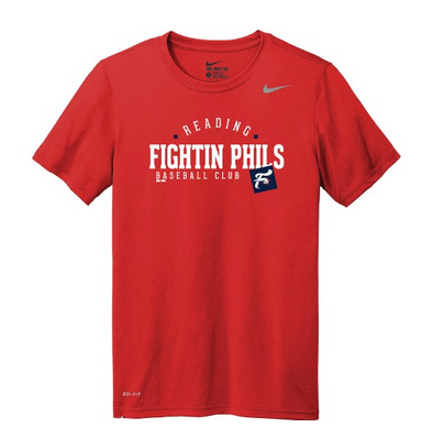 Nike Red Property of Fightin Phils Baseball Legend Short Sleeve DriFit T-Shirt