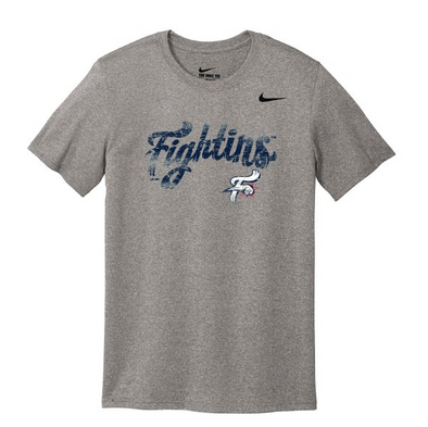 Nike Heather Grey Fightins Legend Short Sleeve DriFit T-Shirt