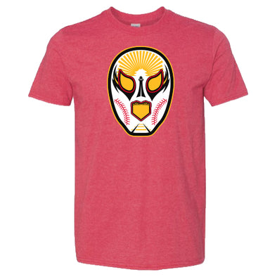 Luchadores de Reading Mask Heathered Red Youth T-Shirt