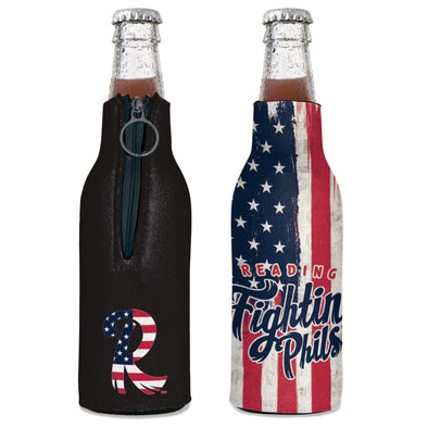 Wincraft Zippered Bottle Cooler - American Flag Fightin Phils and "R" Logo