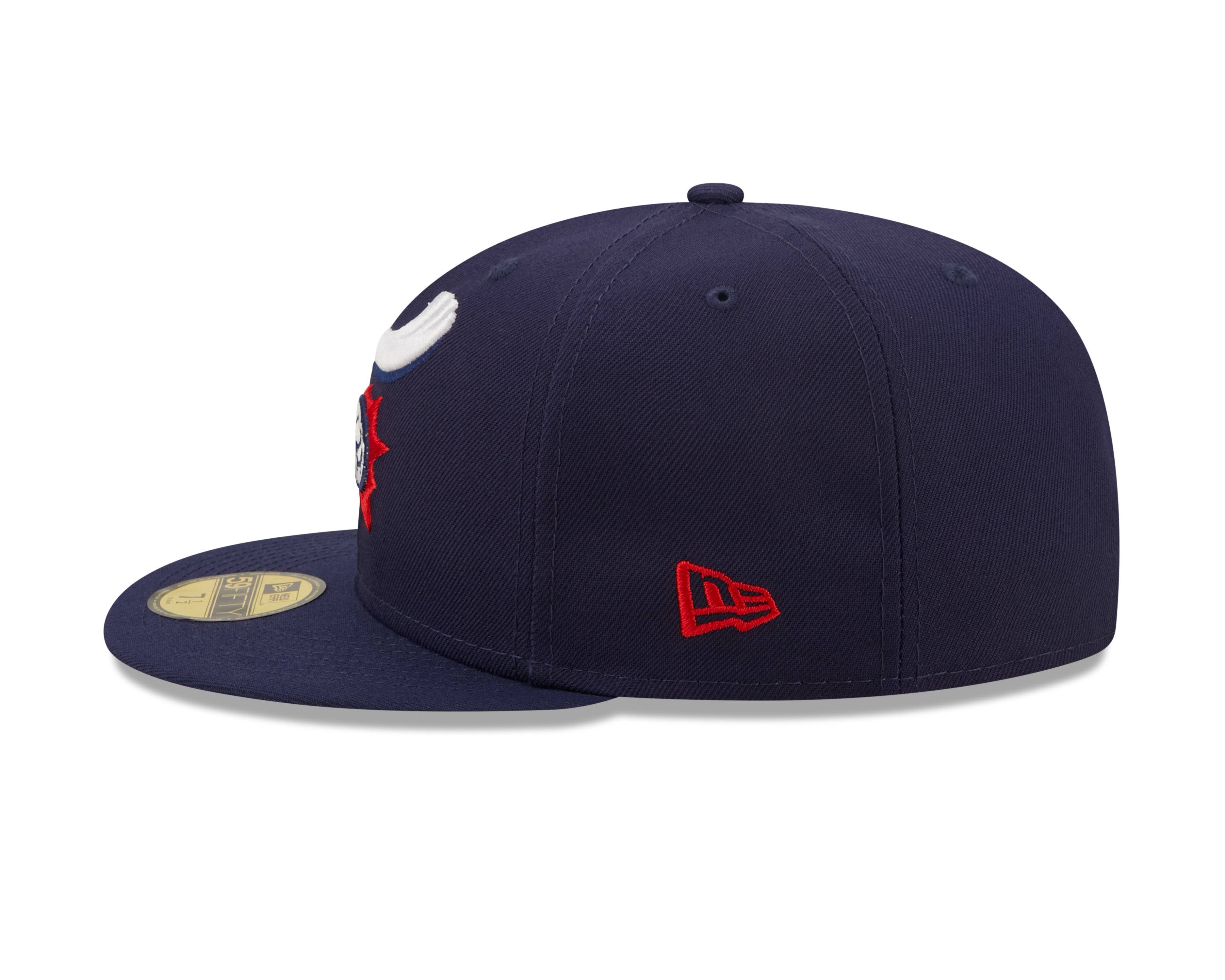 New Era Reading Fightin Phils Blue 2022 Milb Theme Night 59FIFTY Fitted Hat, Blue, POLYESTER, Rally House
