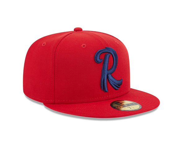 Reading Fightin Phils New Era 59Fifty Road Red Feathered R Hat