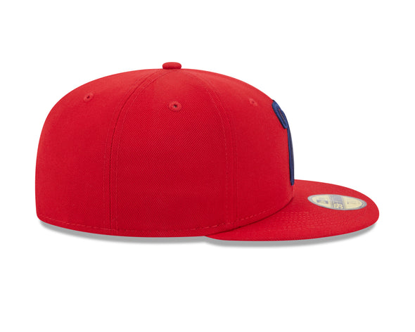 Reading Fightin Phils New Era 59Fifty Road Red Feathered R Hat