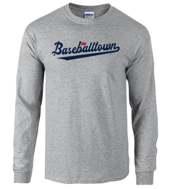 Grey Baseballtown Long Sleeve T-Shirt