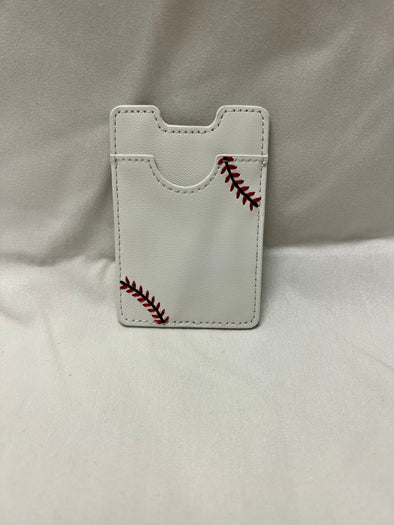 Leather Baseball Cell Phone Wallet Holder